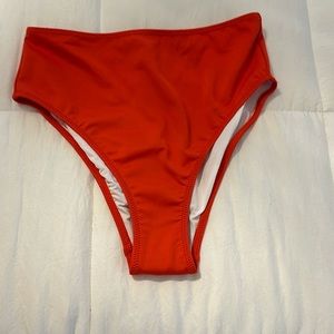 VS PINK High waisted Mini bikini bottoms red in Color